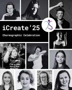 A collage of black and white photographs of 11 Choreographers