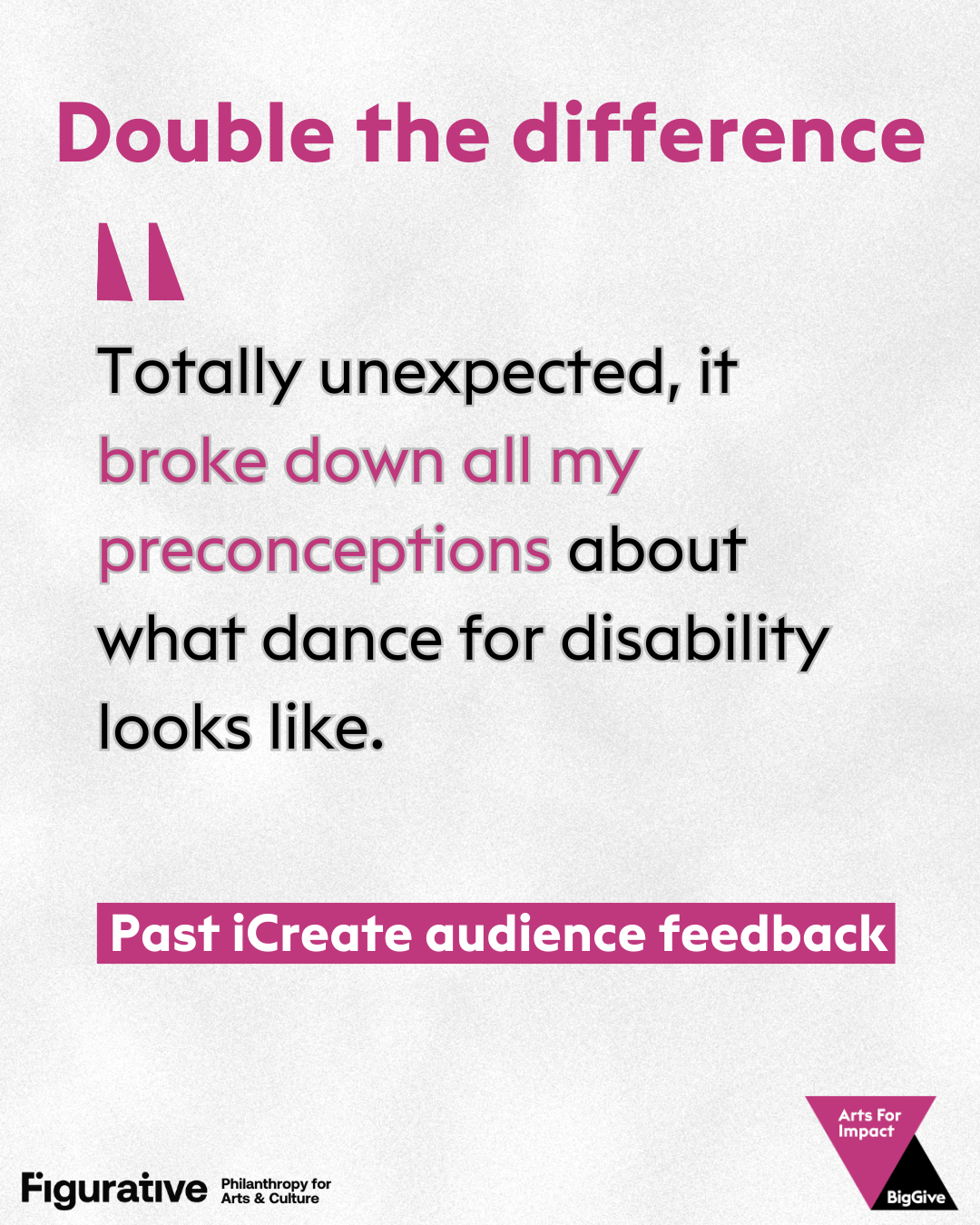 "Totally unexpected, it broke down all my preconceptions about what dance for disability looks like."
