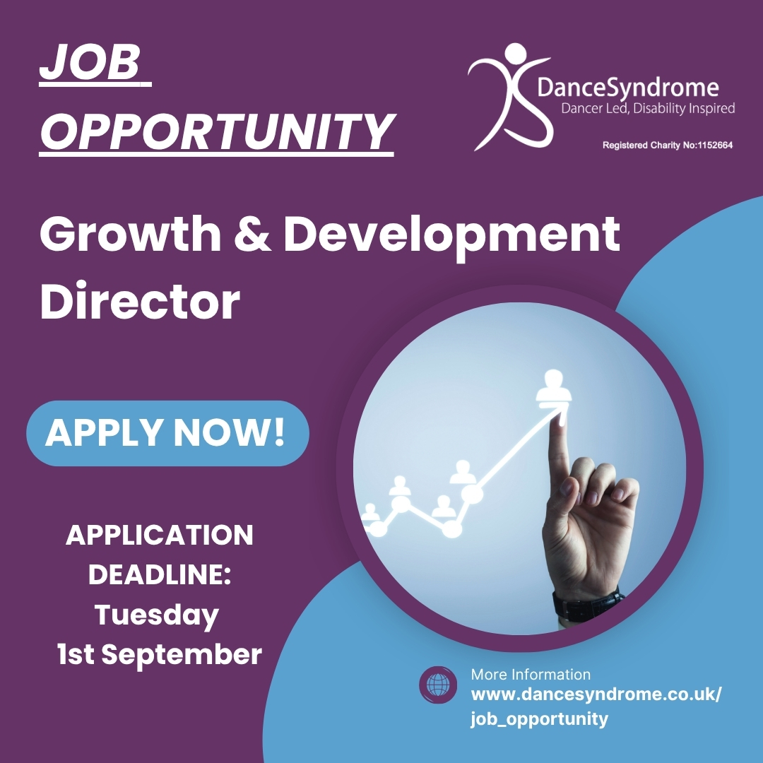 Job opportunity: Growth and Development Director. Application deadline: Tuesday 1st September.